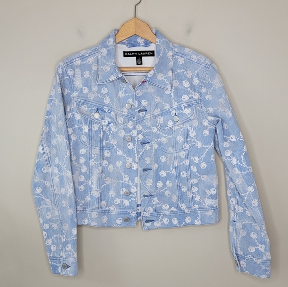 Ralph Lauren Black Label Jackets & Blazers - Ralph Lauren Black Label | Floral Denim Jacket